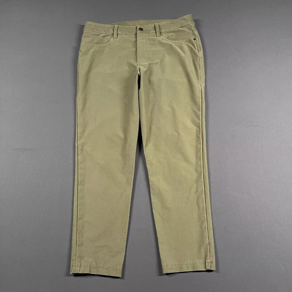 Lululemon Pants Mens 34x29 ABC Pant Slim 5 Pocket Chino Khaki Performance Golf